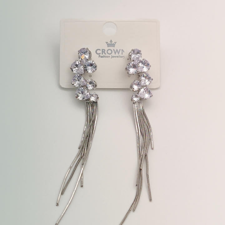 Drop Diamond Chain Earring