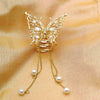 Elegant Butterfly Hair Clutcher With Drop Chain