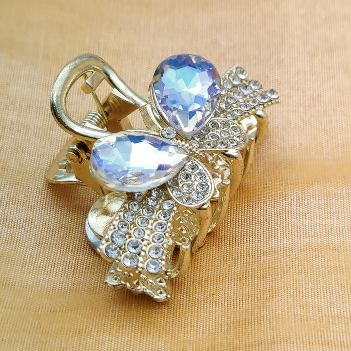 Elegant Butterfly Diamond Hair Clutcher