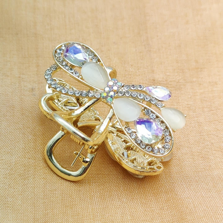 Elegant Hair Clutcher With Diamonds And Resin Stone