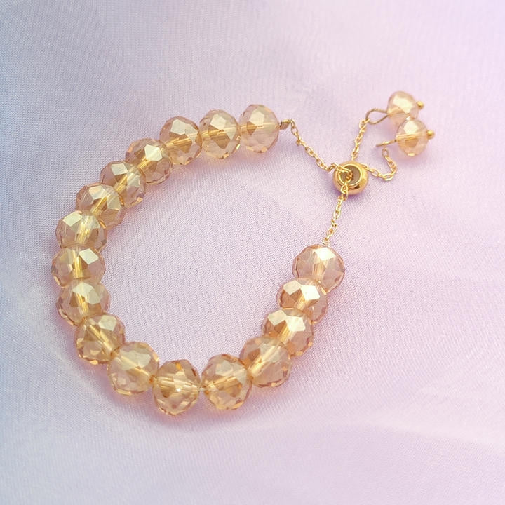 Trendy Adjustable Crystal Beads Bracelet