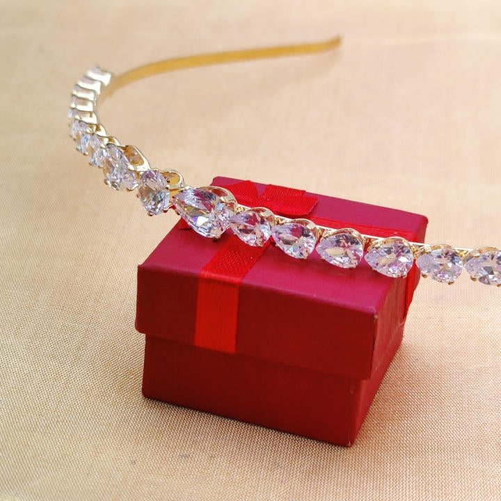 Elegant Hair Belt With Zircon Diamonds