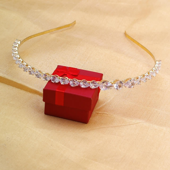 Elegant Hair Belt With Zircon Diamonds