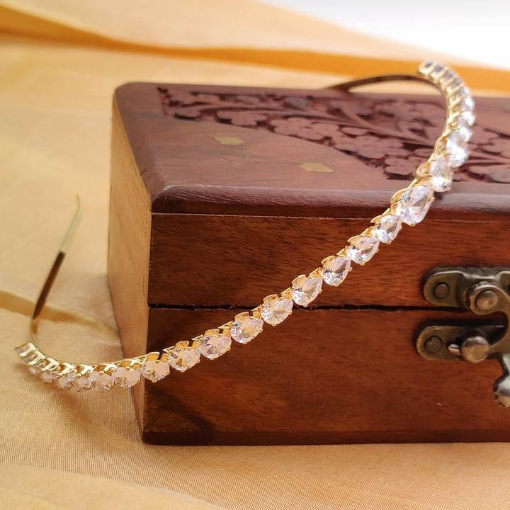 Elegant Hair Belt With Zircon Diamonds