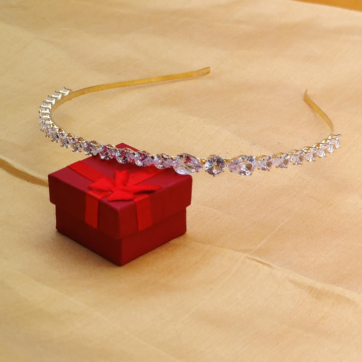 Elegant Hair Belt With Zircon Diamonds
