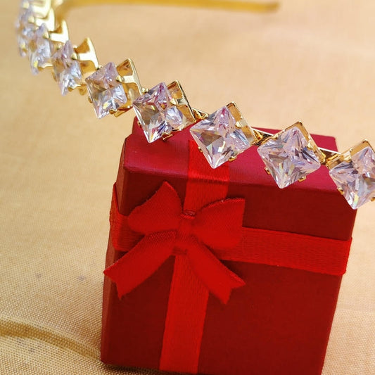 Elegant Hair Belt With Zircon Diamonds