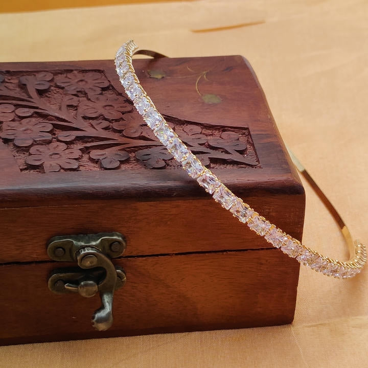 Elegant Hair Belt With Zircon Diamonds
