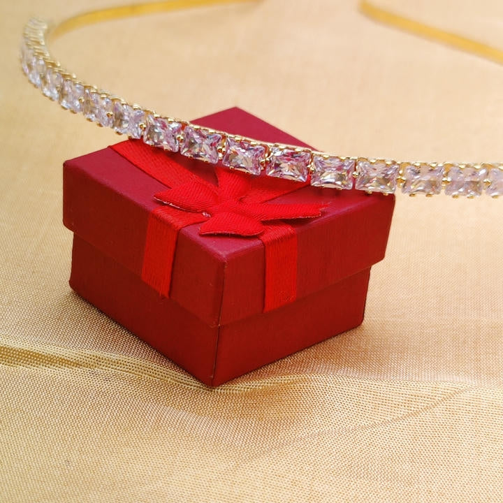 Elegant Hair Belt With Zircon Diamonds