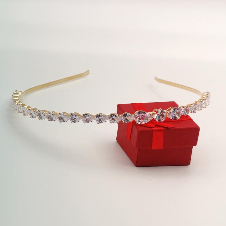 Elegant Hair Belt With Zircon Diamonds