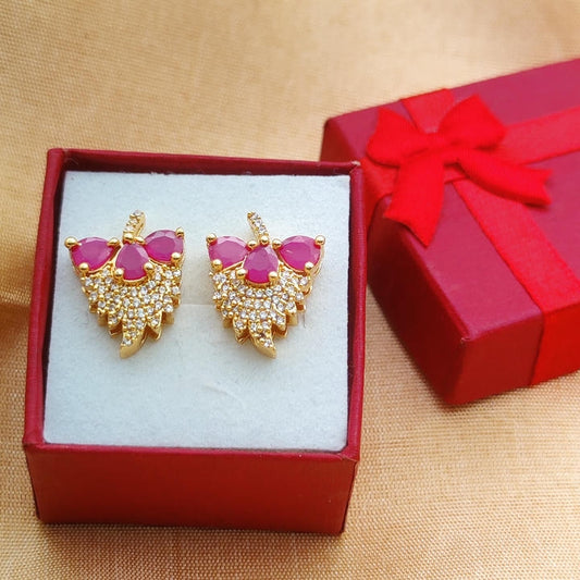 Trendy Grapes Stone Stud Earrings With Firkee Screw