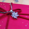 Trendy Dimond Flower Necklace