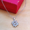 Trendy Dimond Flower Necklace