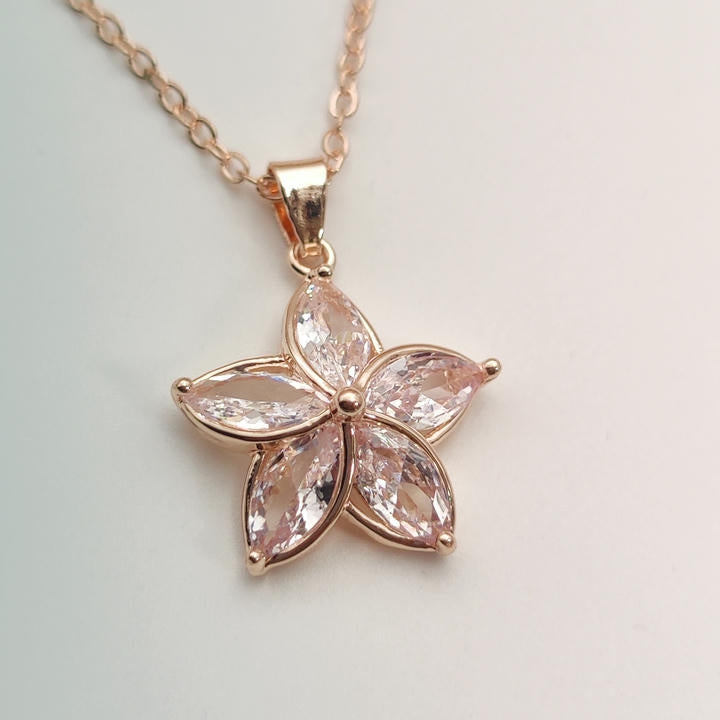 Trendy AD Stone Flower Necklace