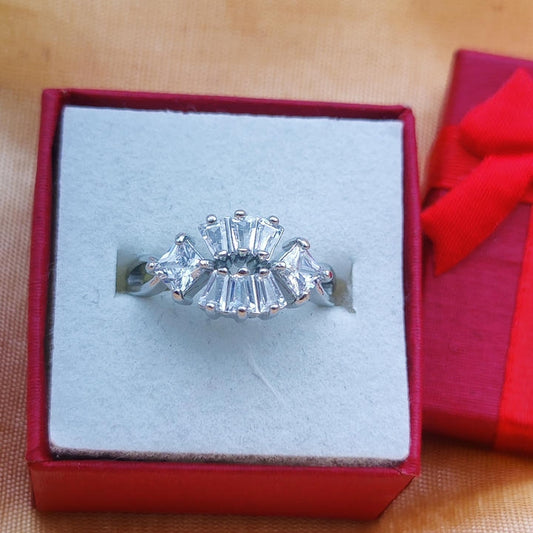 Sparkling AD Stone Ring