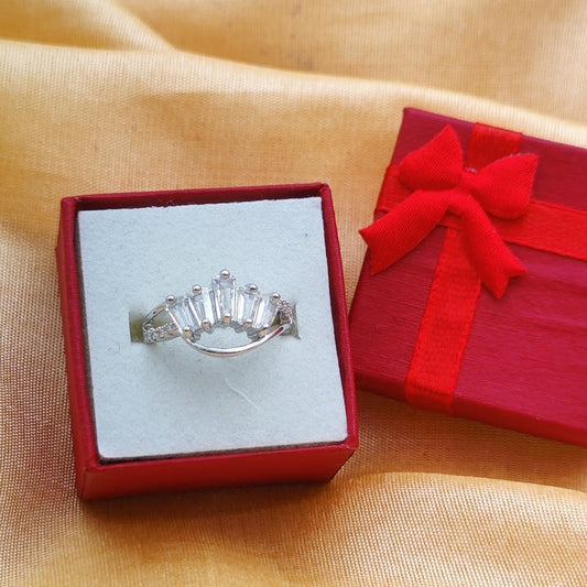 Sparkling AD Stone Ring