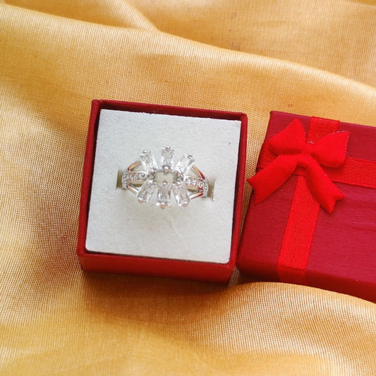 Sparkling AD Stone Ring