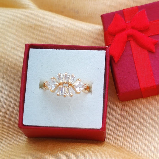 Sparkling AD Stone Ring