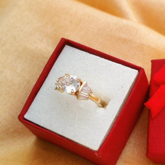 Sparkling AD Stone Ring
