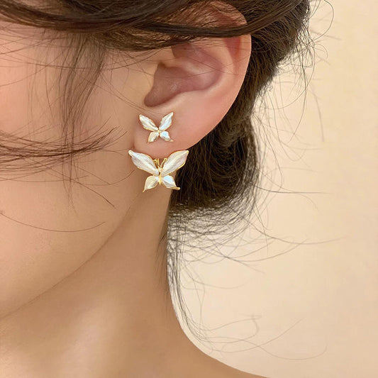 Korean Trendy Gold-Plated Butterfly Hoop Earring
