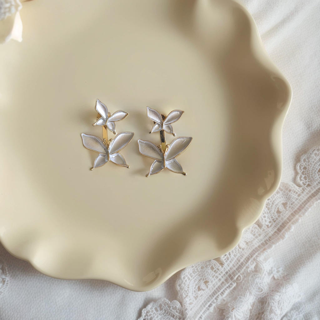 Korean Trendy Gold-Plated Butterfly Hoop Earring