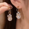 Pearl Bow Drop Earrings