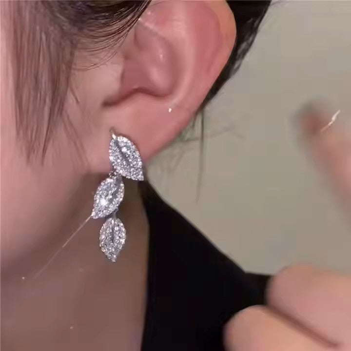 Leaves Long Tassel Earrings