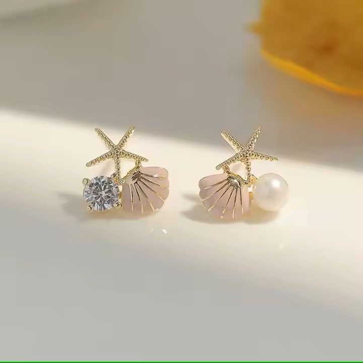 Starfish Shell Earrings