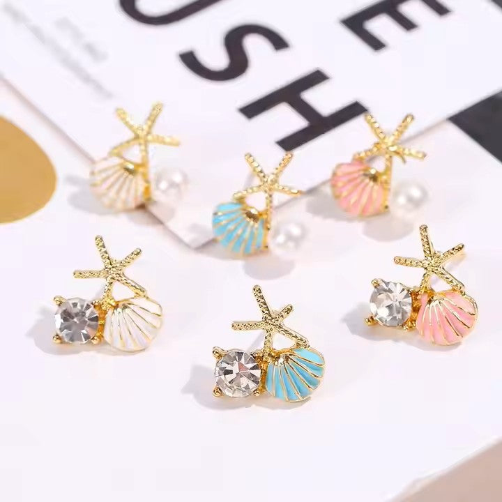 Starfish Shell Earrings