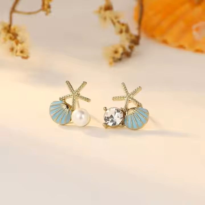 Starfish Shell Earrings