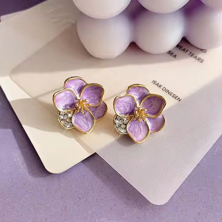 Trendy Flower Stud Earrings