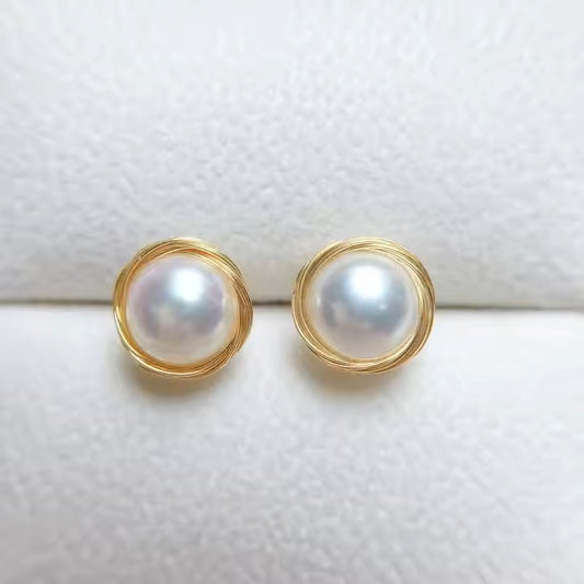 Trendy Pearl Stud Earrings