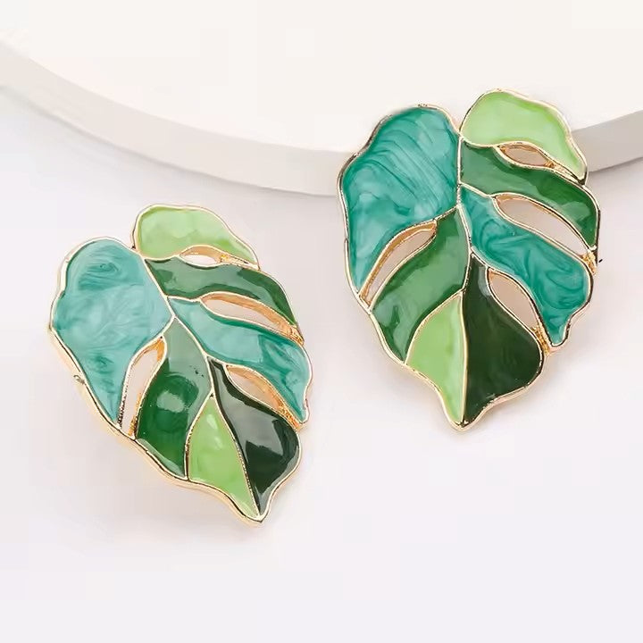 Vintage Style Leaf Earrings