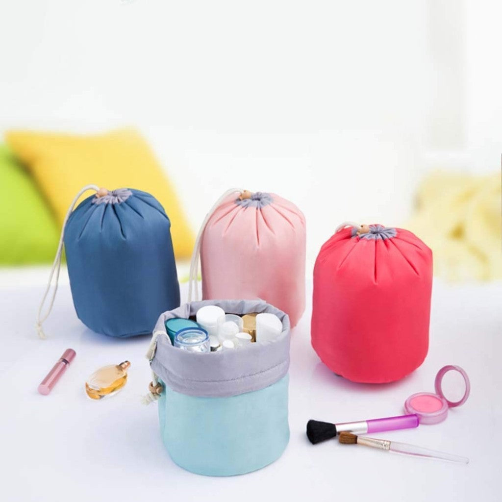 Cosmetic Pouch Makeup Bag Round Barrel Shape cosmetic Bags