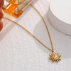 Anti Tarnish Then Sun Pendant Necklace