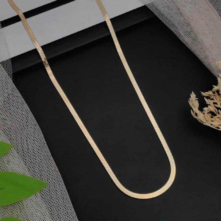 Anti Tarnish Plain Snake Chain Necklace