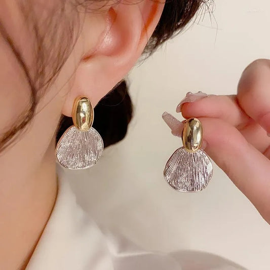 Elegant Metal Shell Earrings