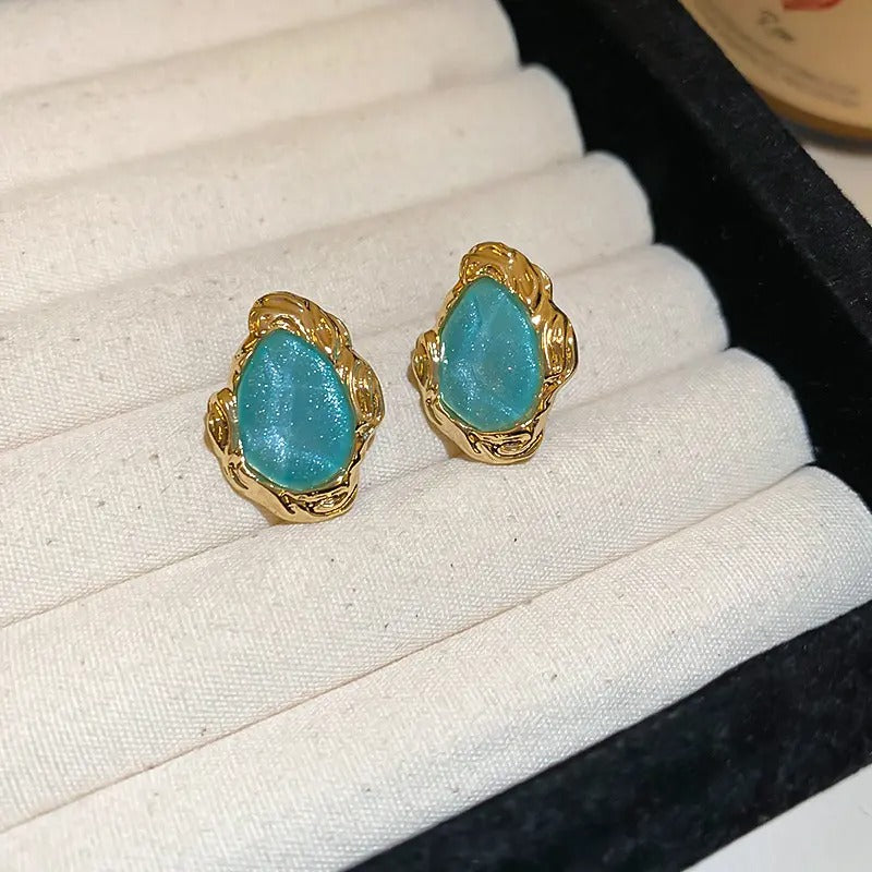 Irregular Shape Colorful Stud Earrings