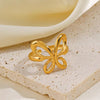 Anti-Tarnish Hollow Butterfly Ring