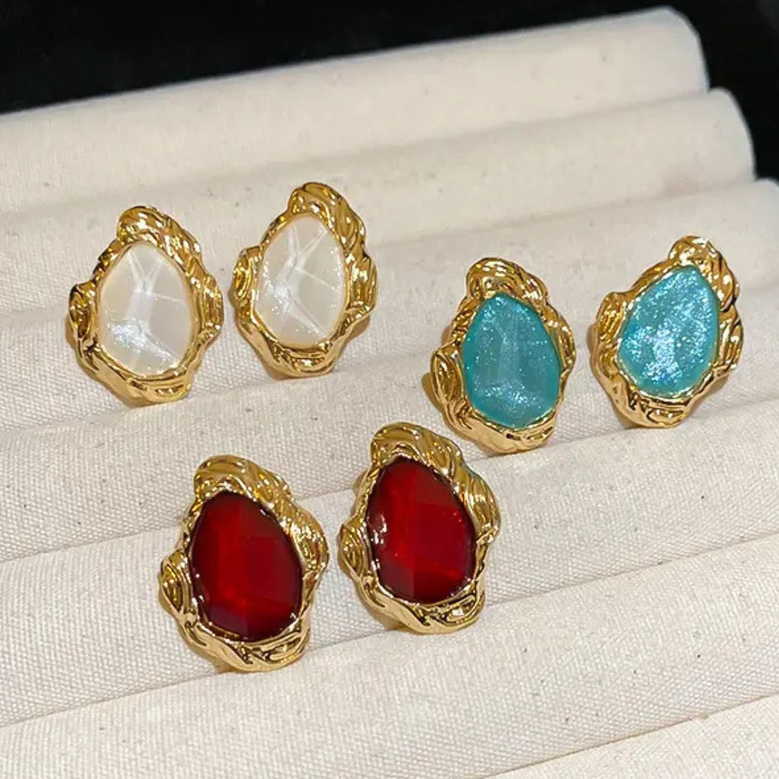 Irregular Shape Colorful Stud Earrings