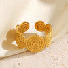 Anti-Tarnish Thread Spiral Twist Style Ring