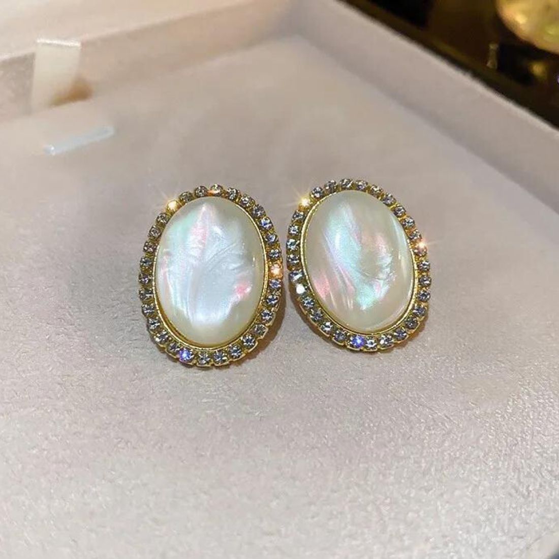 Monalisa Opal Oval Studs