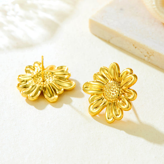 Anti Tarnish Flower Earrings