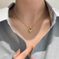 Anti Tarnish Trendy Heart Beads Chain Necklace