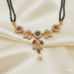 Elegant Gold Plated Ad Stone Mangalsutra With Earrings