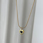 Anti Tarnish Sweet Black Heart Necklace
