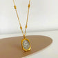 Magic Mirror Rose Beads Chain Necklace