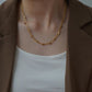 Retro Double-layer Herringbone Cubic Square Beads Necklace