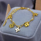 Lucky Flower Paperclip L V Bracelet