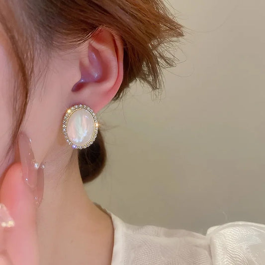 Monalisa Opal Oval Studs