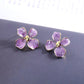 Lavender Enamel Floral Studs
